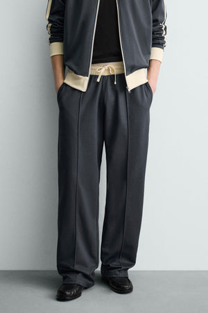 WIDE FIT JOGGER PANTS WITH STRIPES