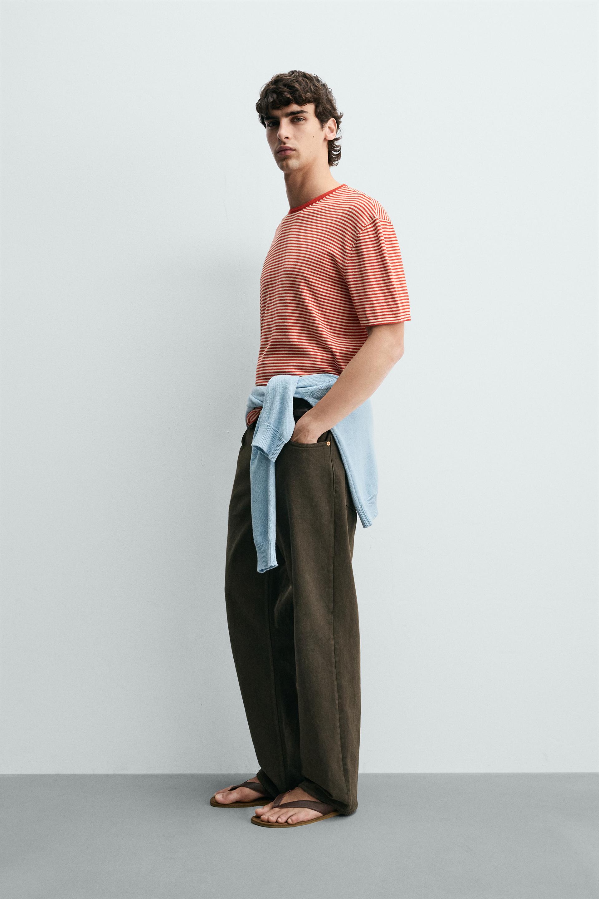STRIPED REGULAR FIT KNIT T-SHIRT