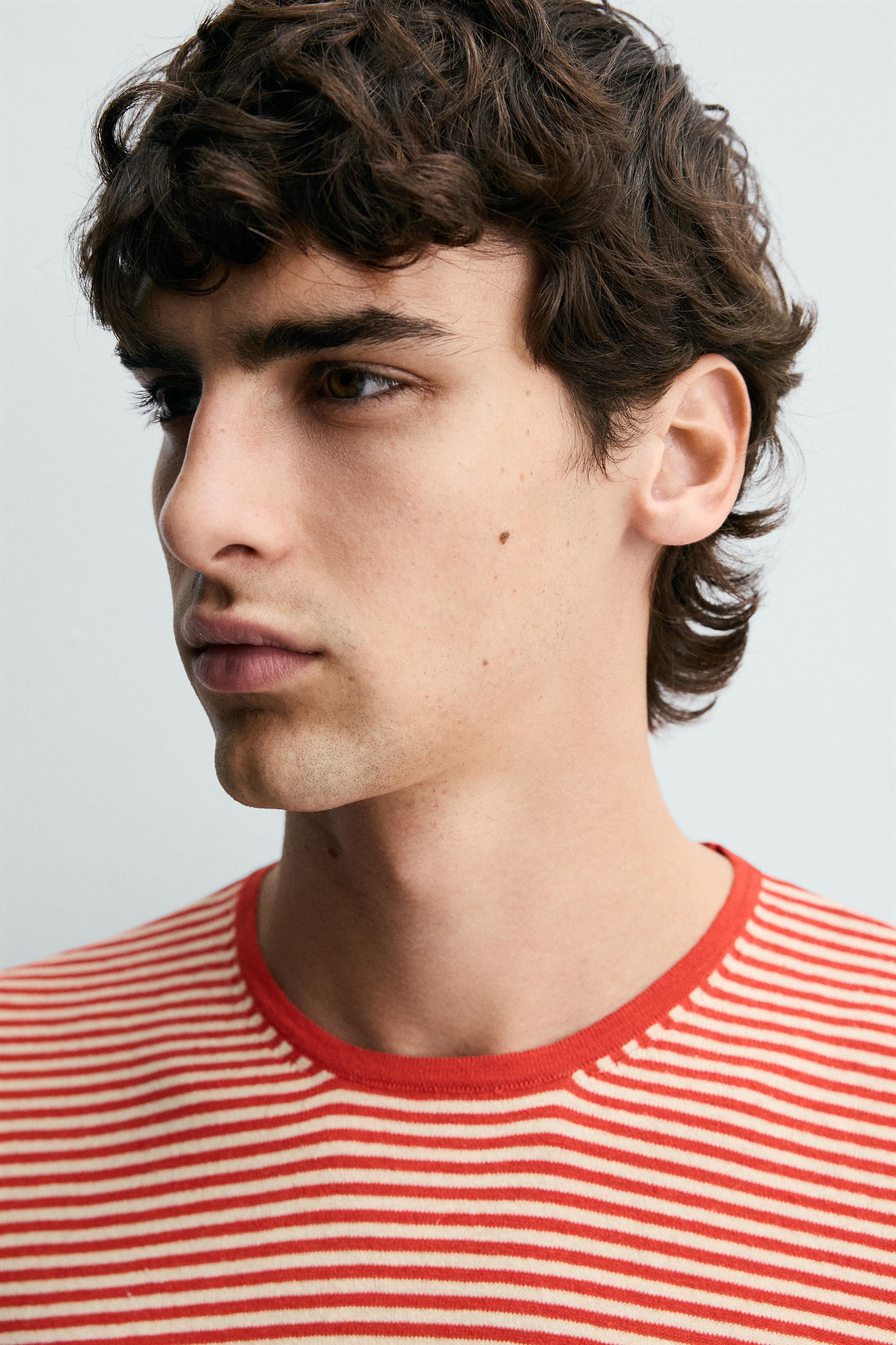 STRIPED REGULAR FIT KNIT T-SHIRT