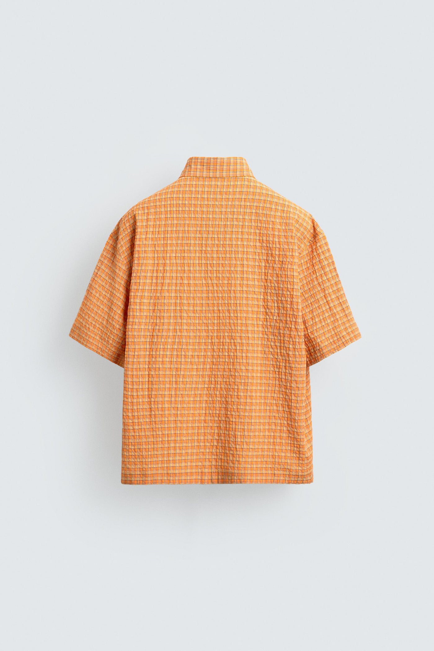 RELAXED FIT TEXTURED PLAID SHIRT