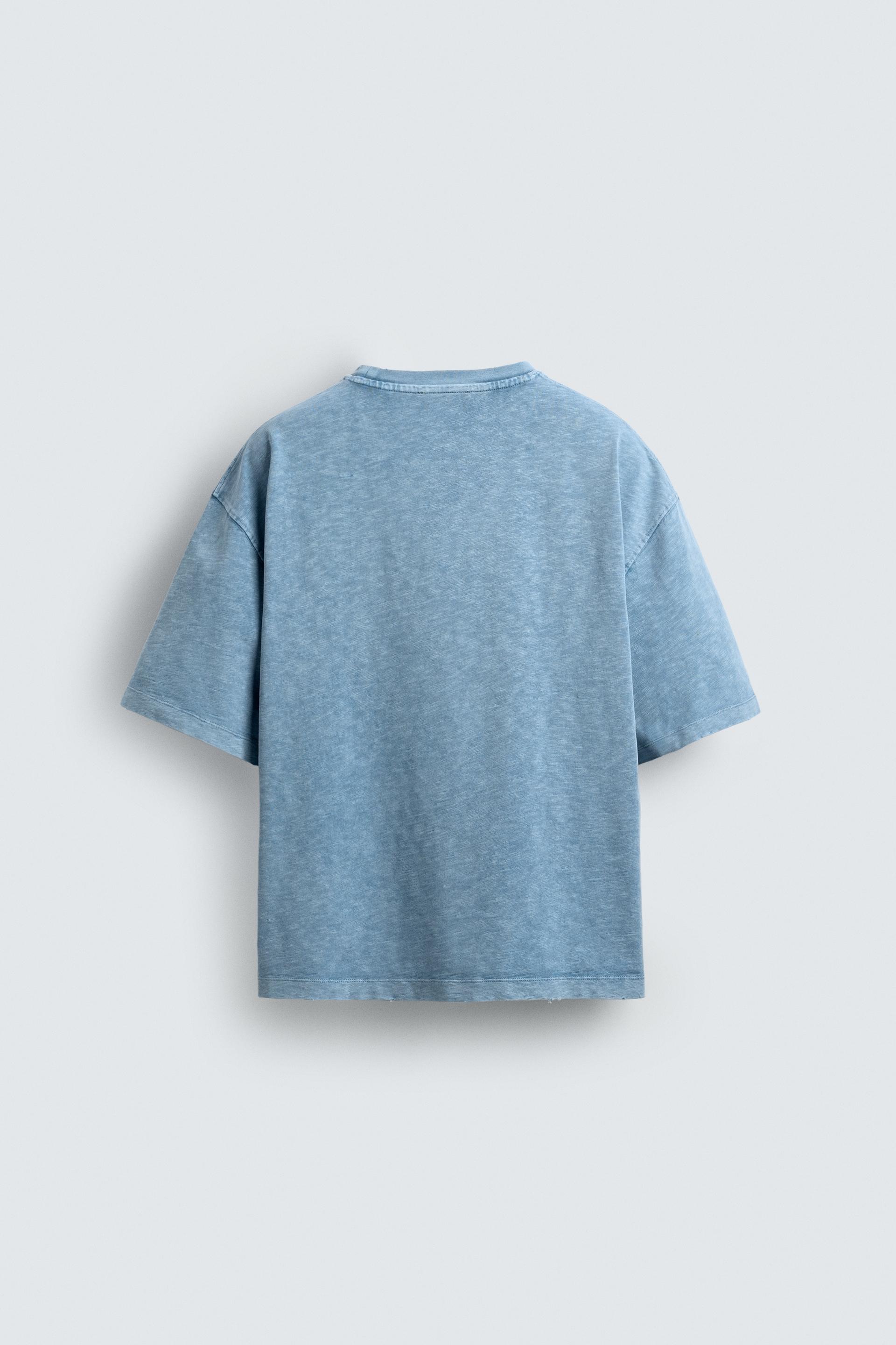 WASHED FLAMÉ TEXTURED RELAXED FIT T-SHIRT