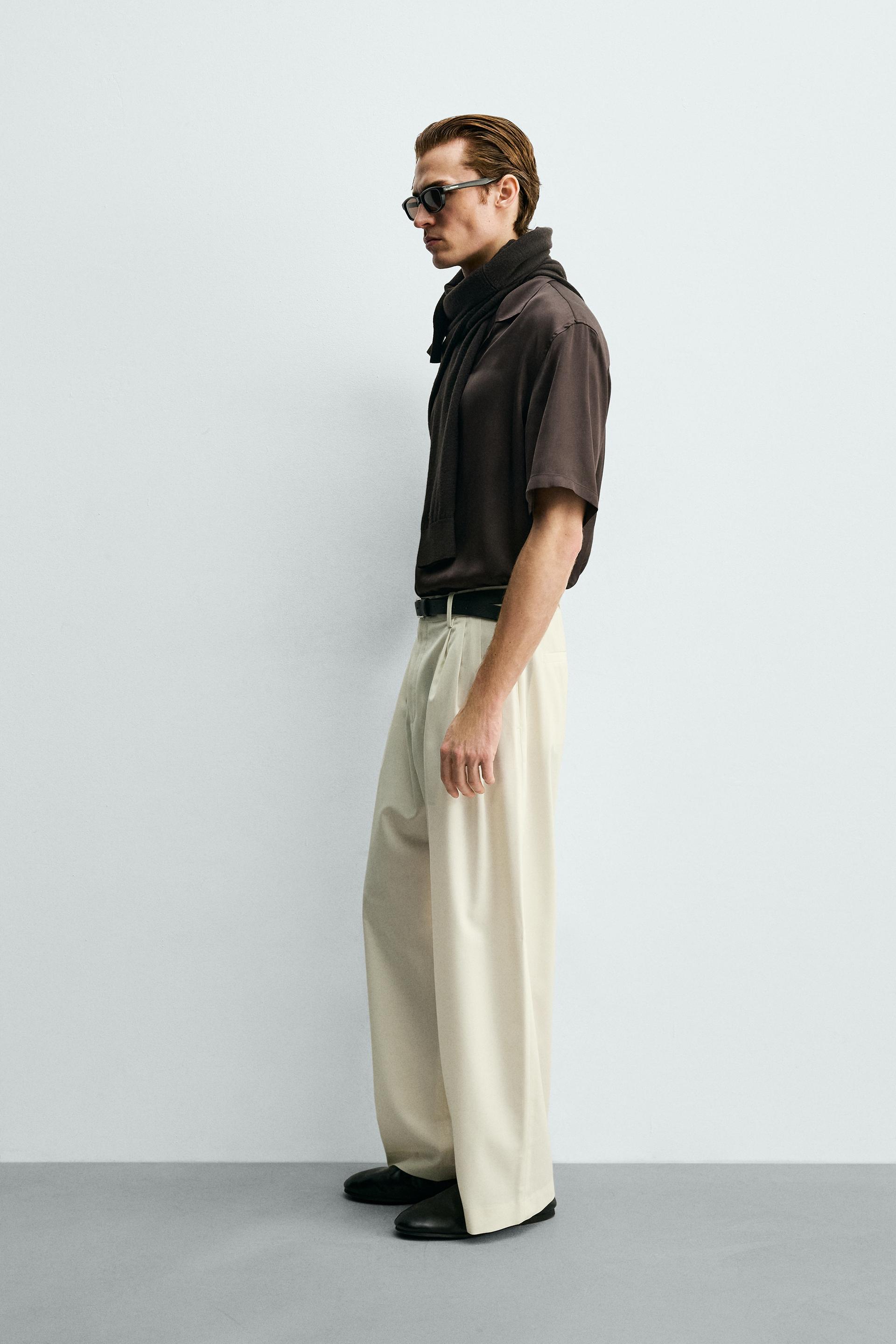 RELAXED FIT SATIN EFFECT SHIRT