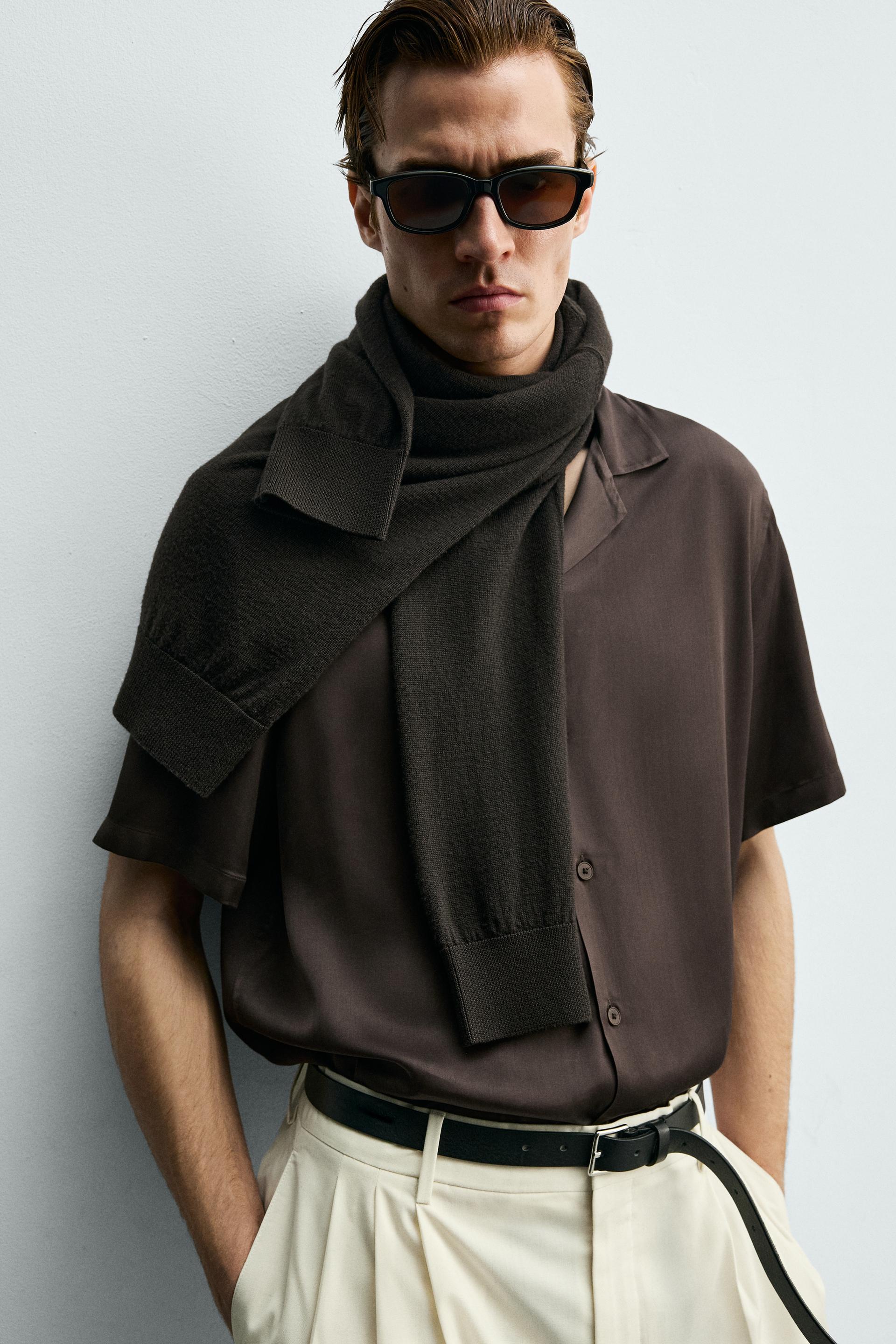 RELAXED FIT SATIN EFFECT SHIRT