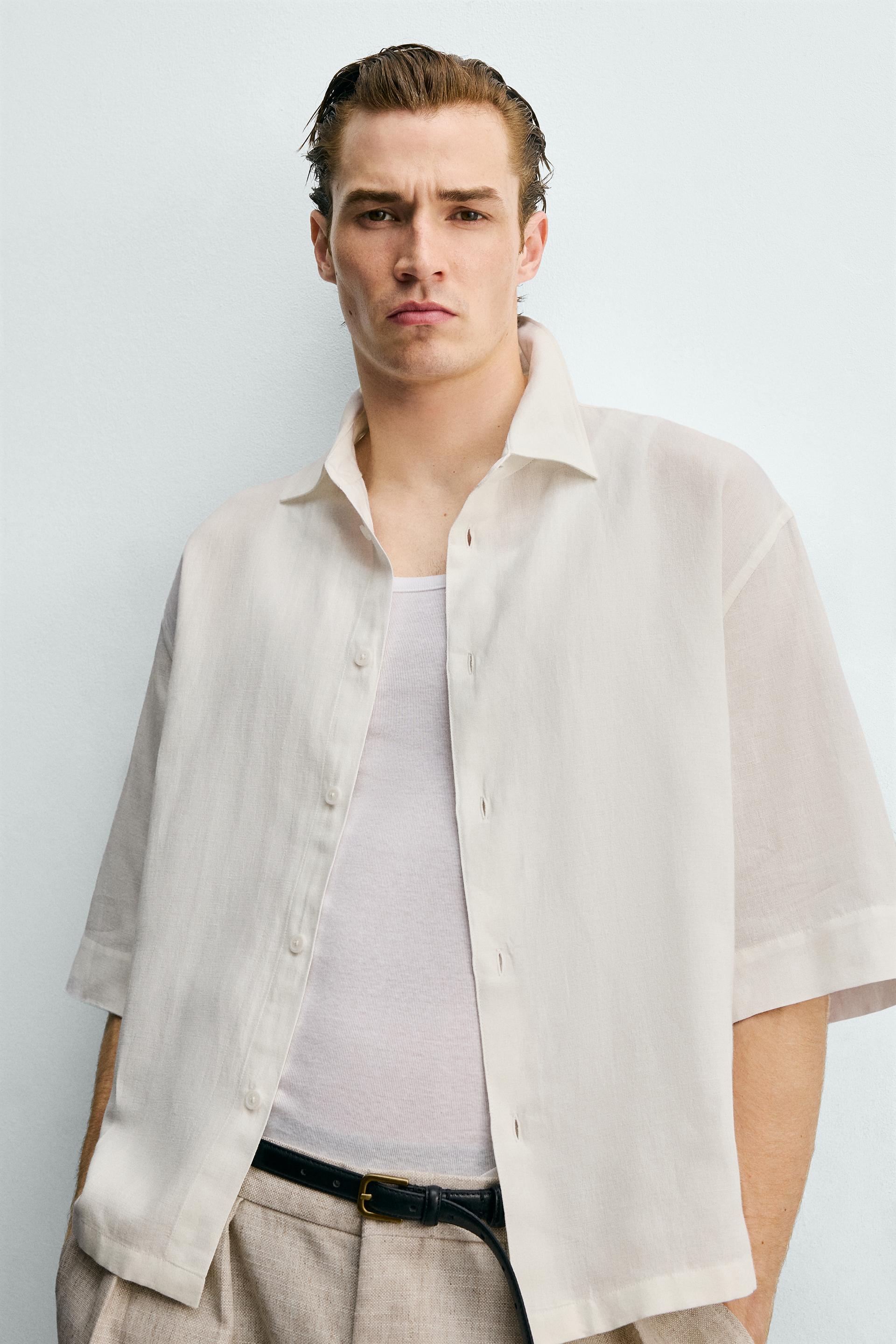 BOX-FIT TEXTURED SHIRT