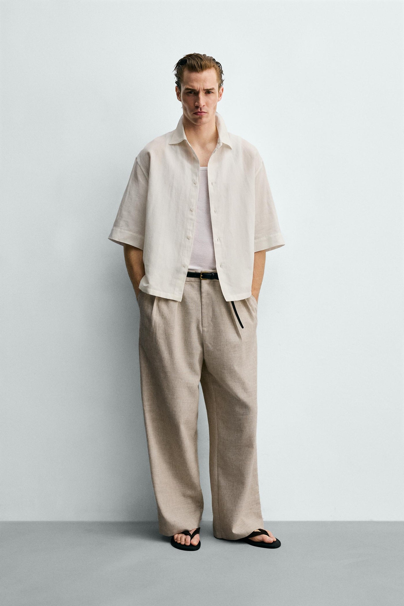 BOX-FIT TEXTURED SHIRT
