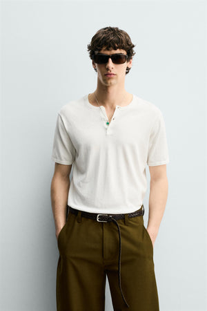 CHEMISE HENLEY EN TRICOT