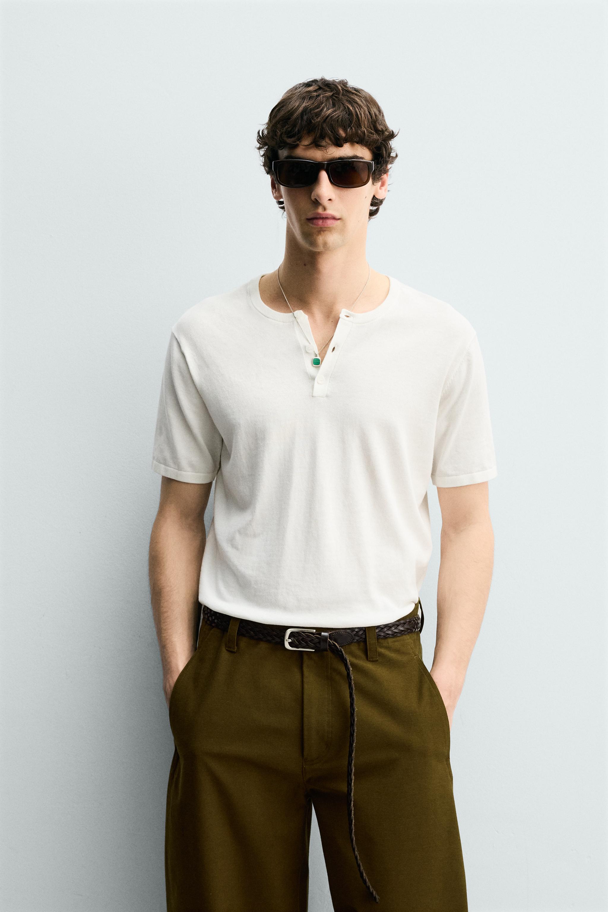 KNIT HENLEY SHIRT