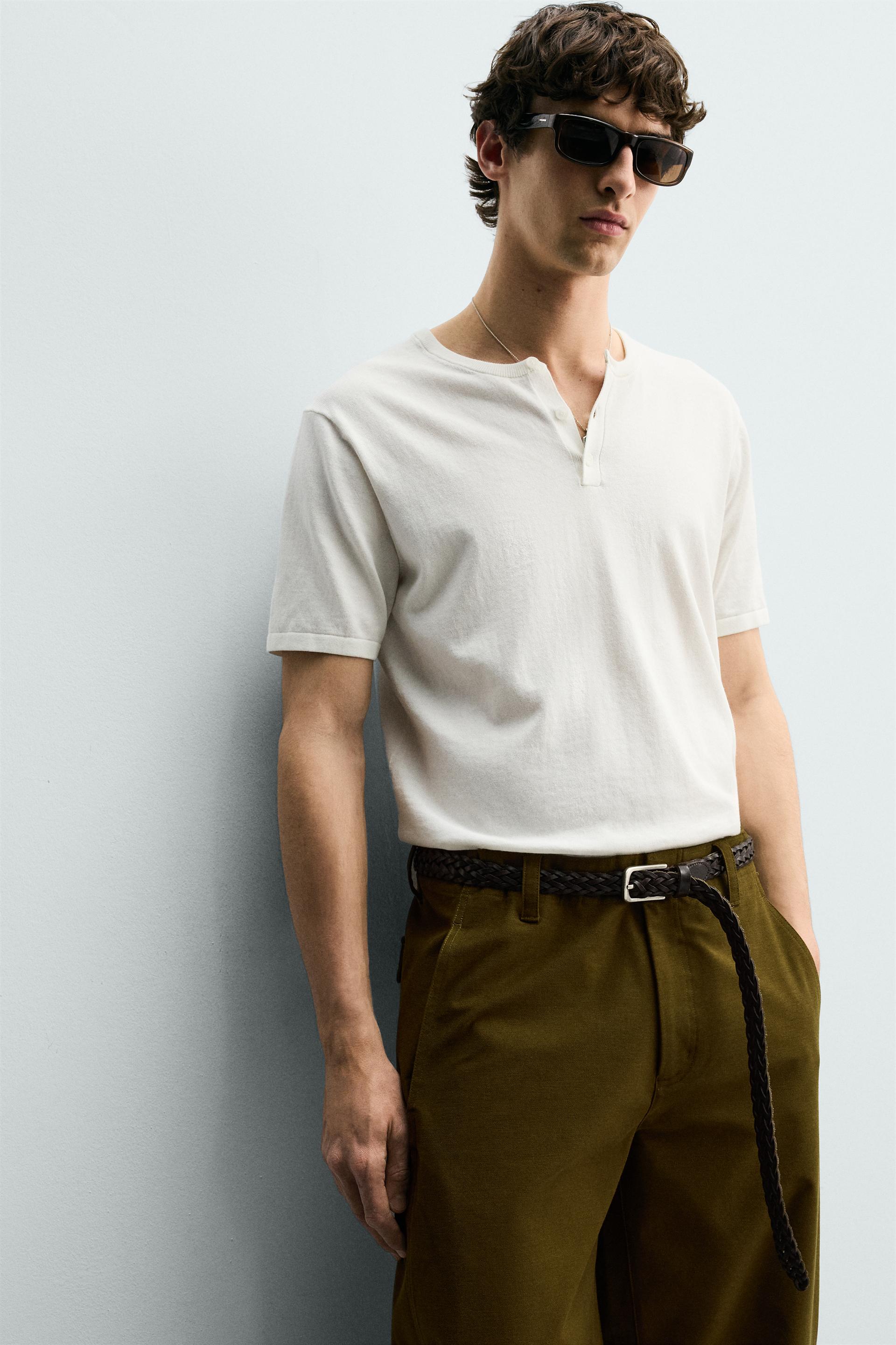 KNIT HENLEY SHIRT