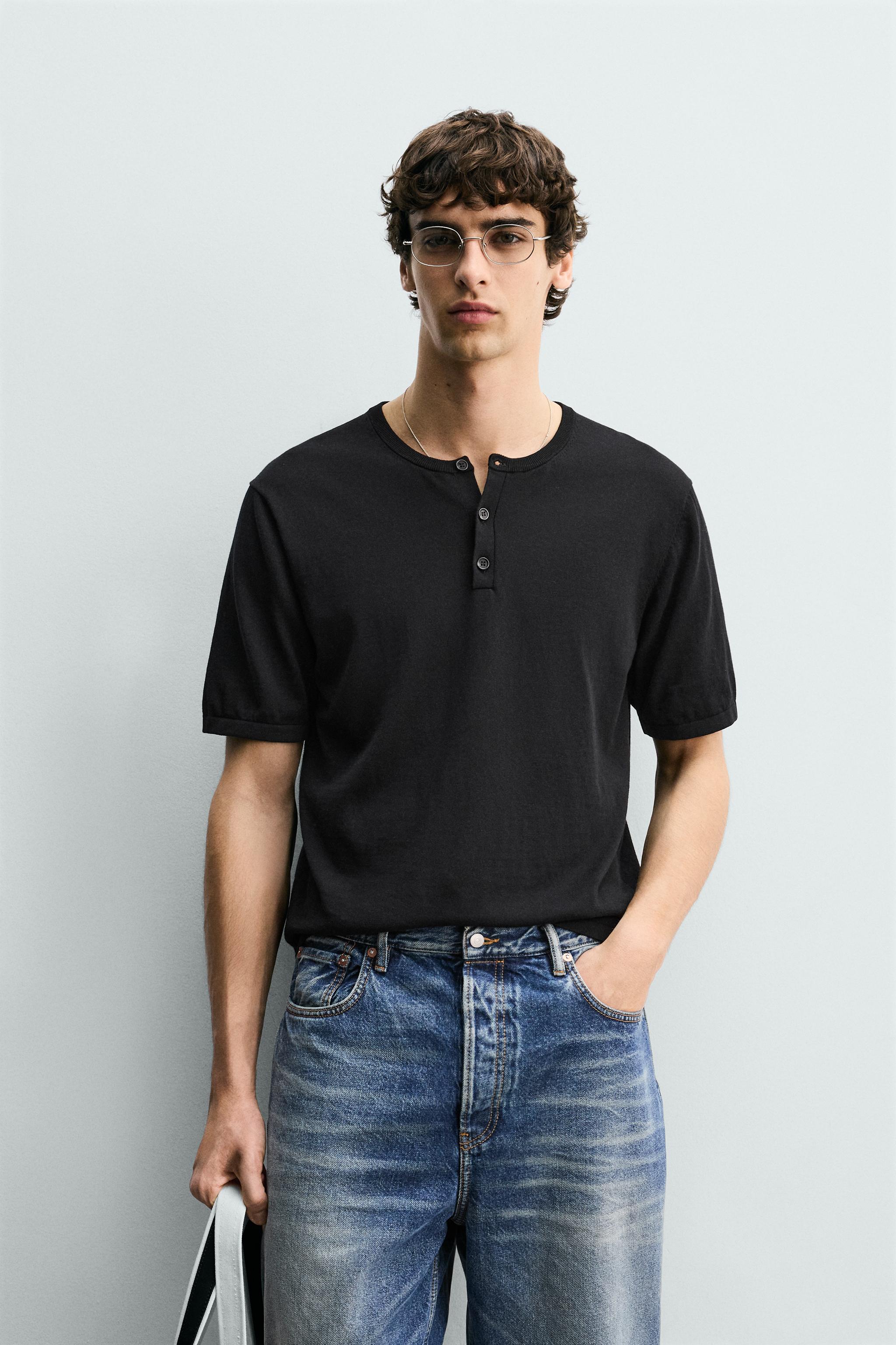 KNIT HENLEY SHIRT