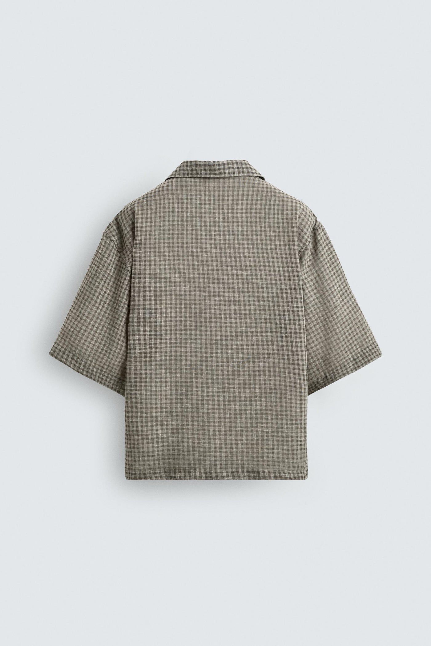 RELAXED FIT PLAID JACQUARD SHIRT