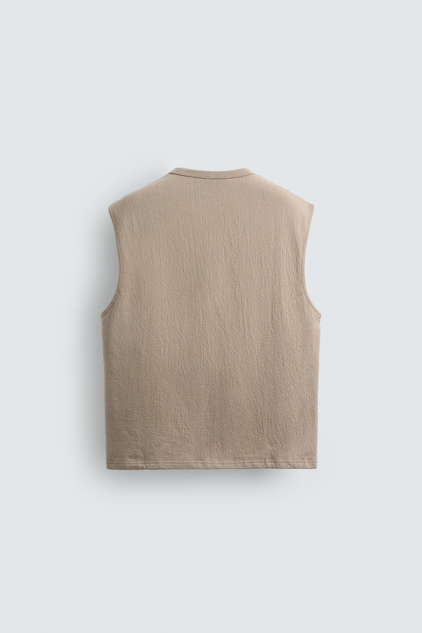 RELAXED FIT TEXTURED TANK SWEATSHIRT