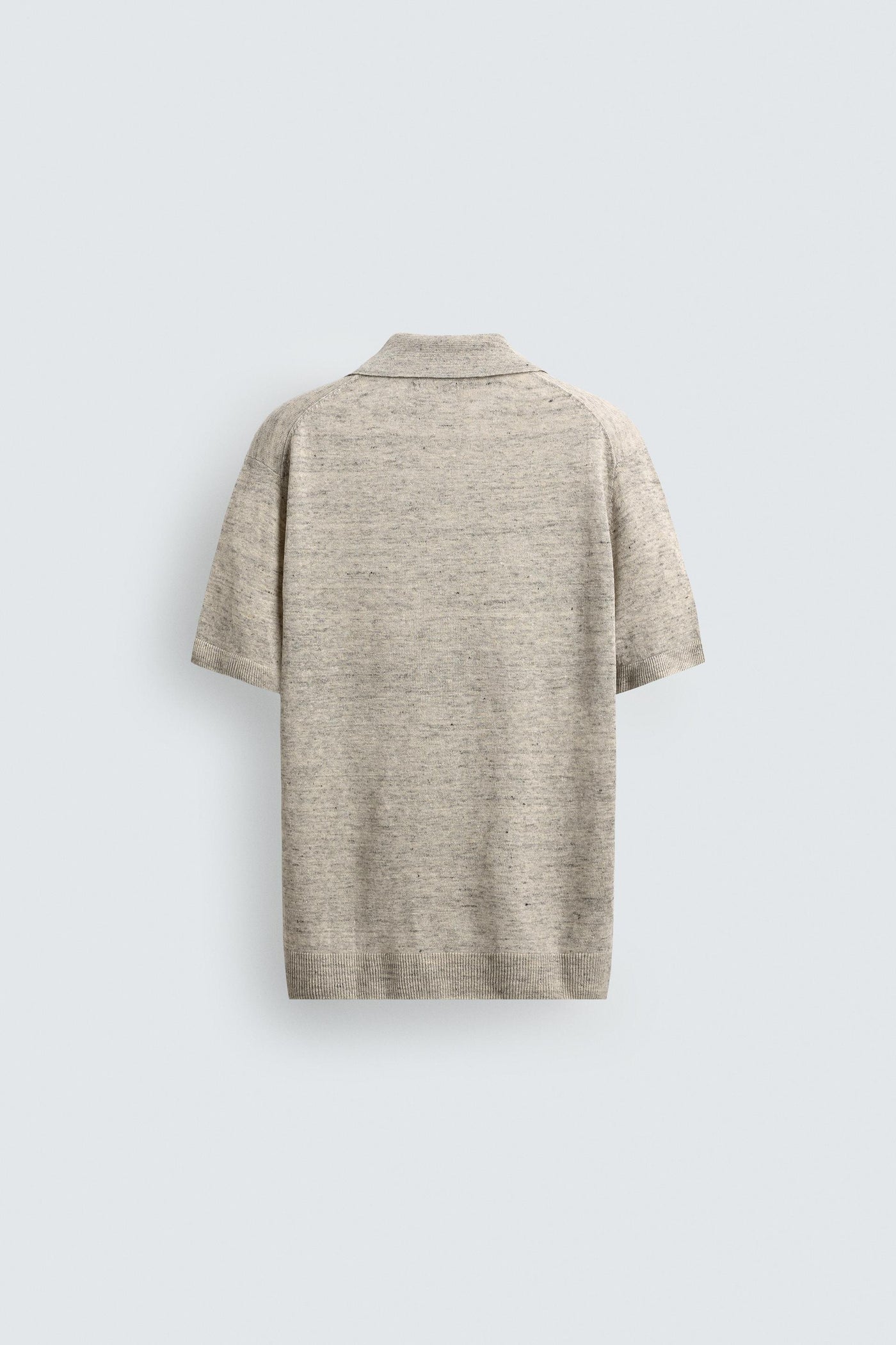 100% LINEN REGULAR FIT KNIT POLO SHIRT