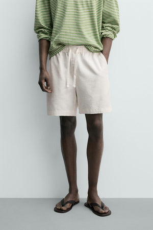 TEXTURED REGULAR FIT SHORTS