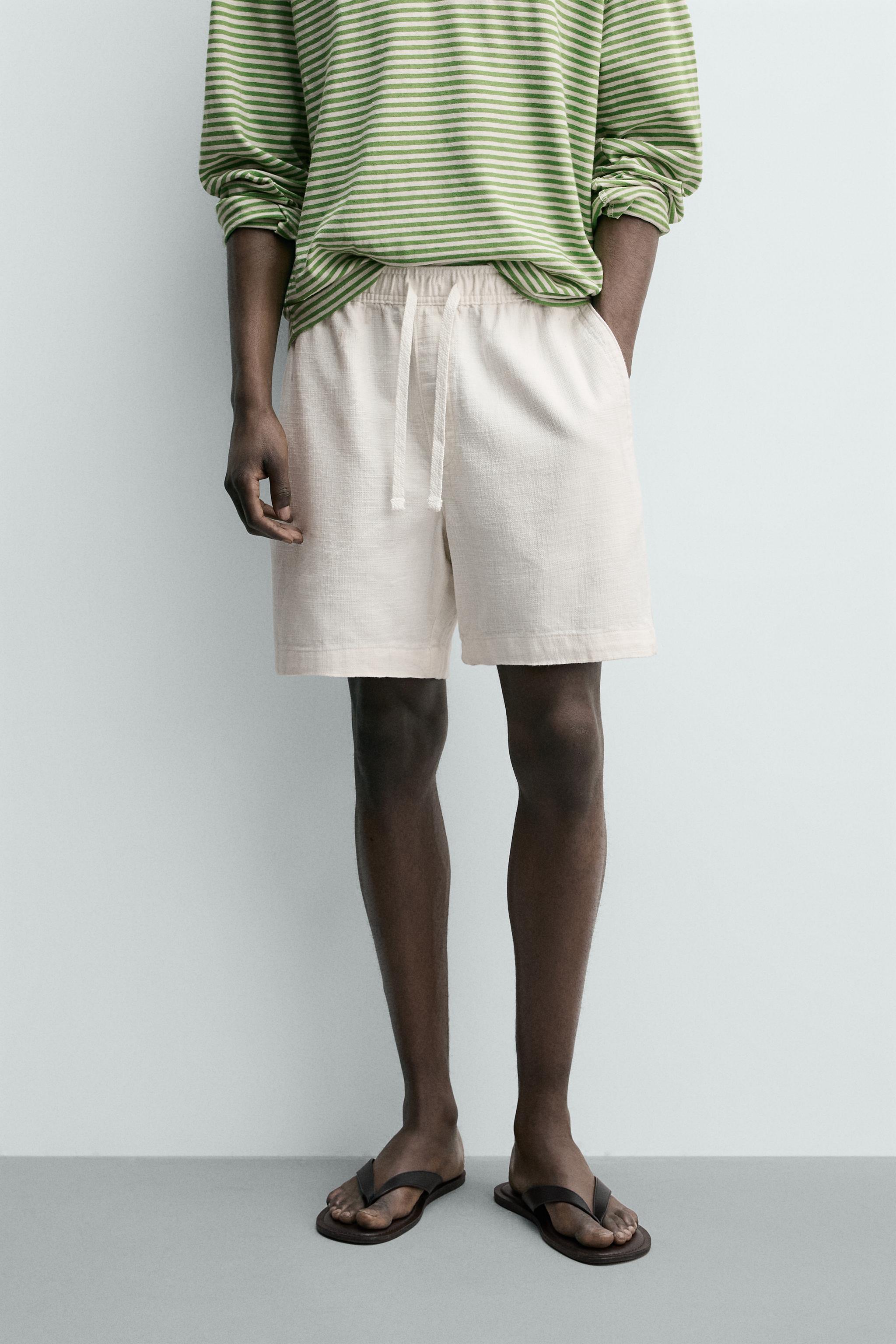 TEXTURED REGULAR FIT SHORTS