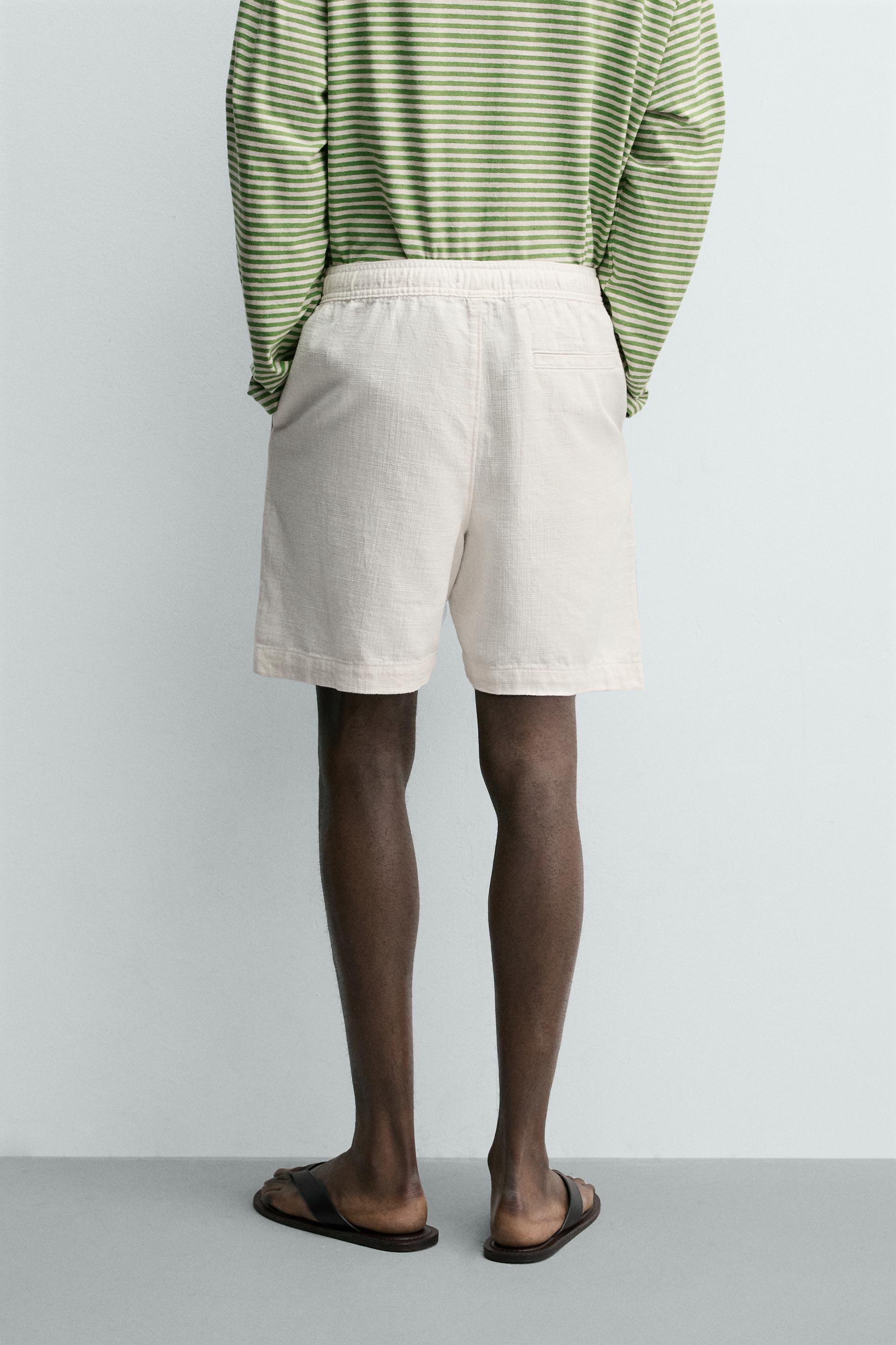 TEXTURED REGULAR FIT SHORTS