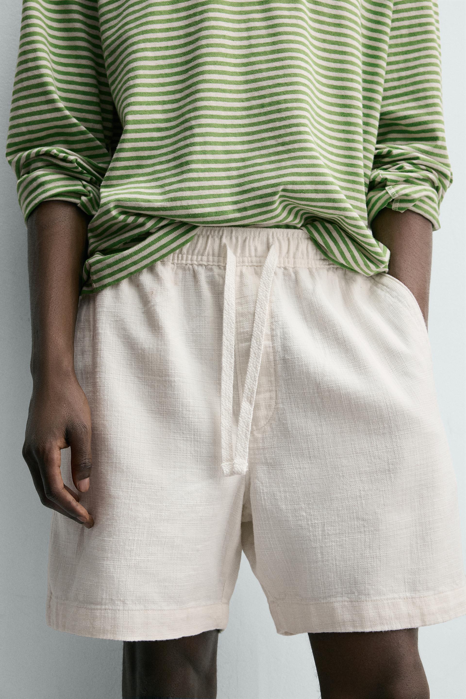 TEXTURED REGULAR FIT SHORTS