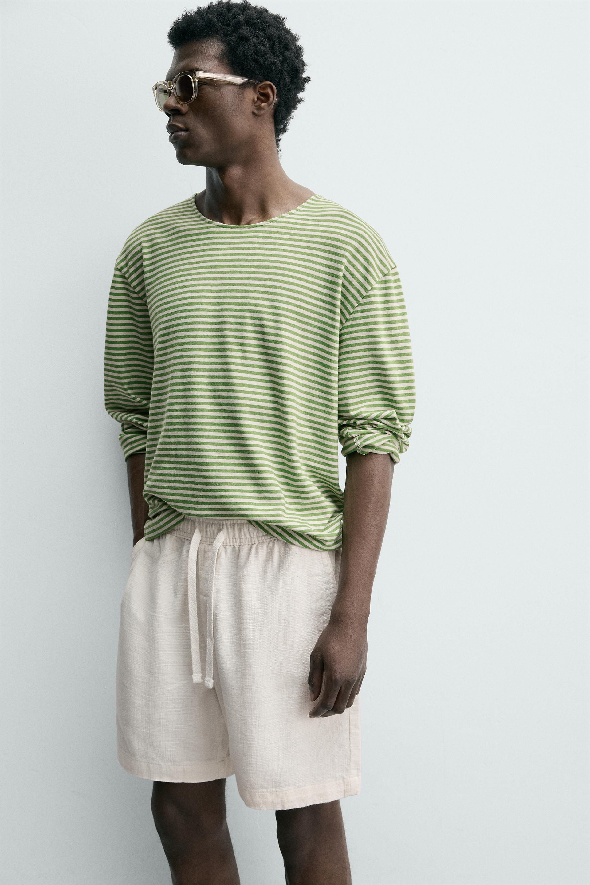 TEXTURED REGULAR FIT SHORTS