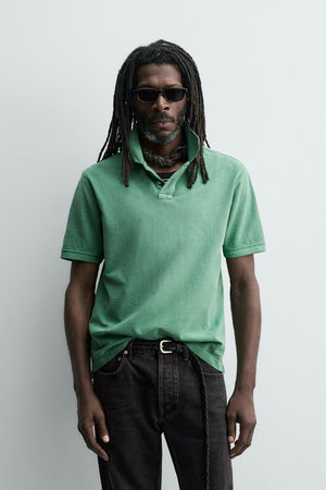 WASHED PIQUÉ POLO AARON LEVINE X ZARA